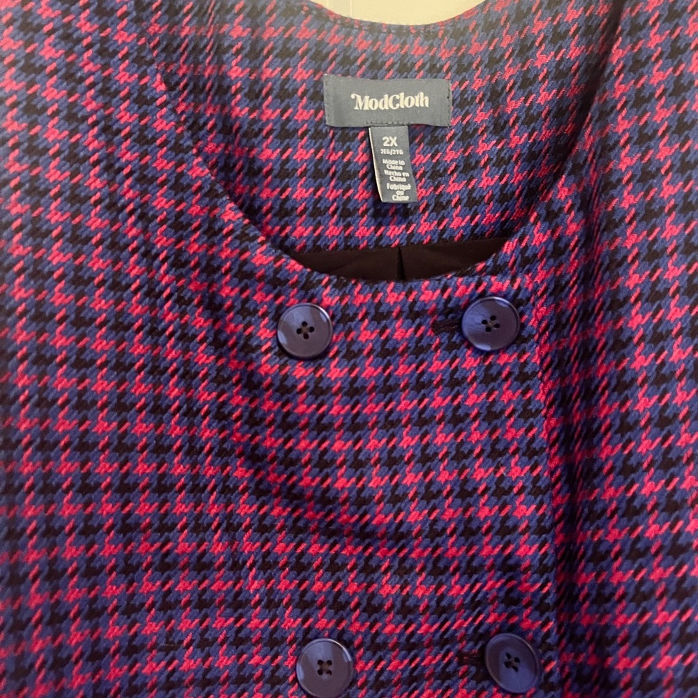 ModCloth Plaid pinafore dress 2X - NWT! - Picture 3 of 3